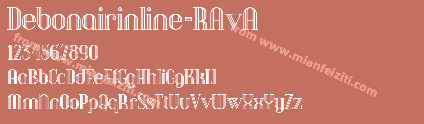 Debonairinline-RAvA字体预览