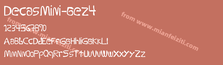 DecasMini-gez4字体预览