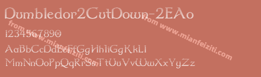 Dumbledor2CutDown-2EAo字体预览