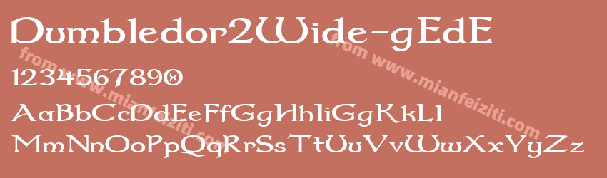 Dumbledor2Wide-gEdE字体预览