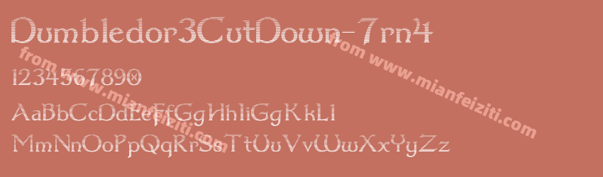 Dumbledor3CutDown-7rn4字体预览