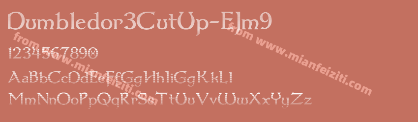 Dumbledor3CutUp-EJm9字体预览