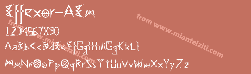 Effexor-AEm字体预览