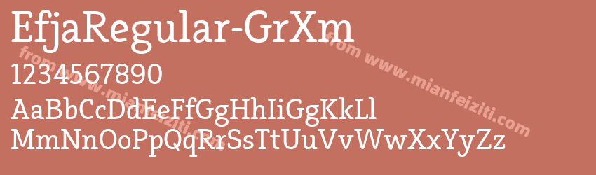 EfjaRegular-GrXm字体预览