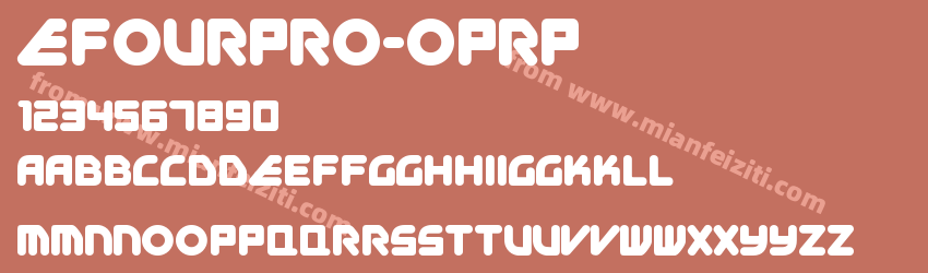 Efourpro-OPrP字体预览