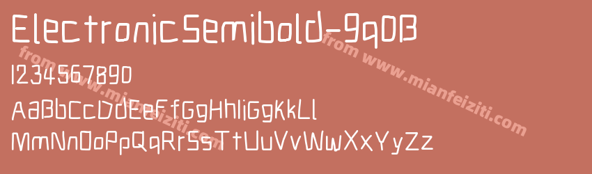 ElectronicSemibold-9q0B字体预览