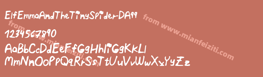 ElfEmmaAndTheTinySpider-DA99字体预览