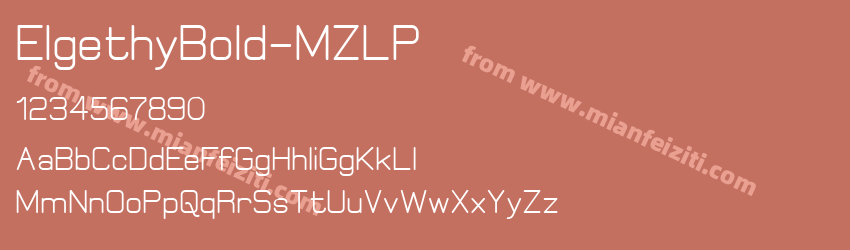 ElgethyBold-MZLP字体预览