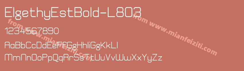 ElgethyEstBold-L8O3字体预览