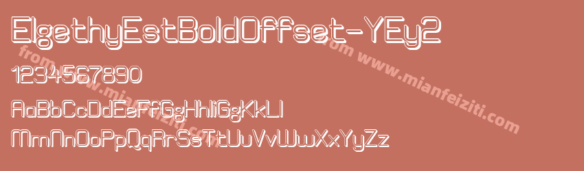 ElgethyEstBoldOffset-YEy2字体预览