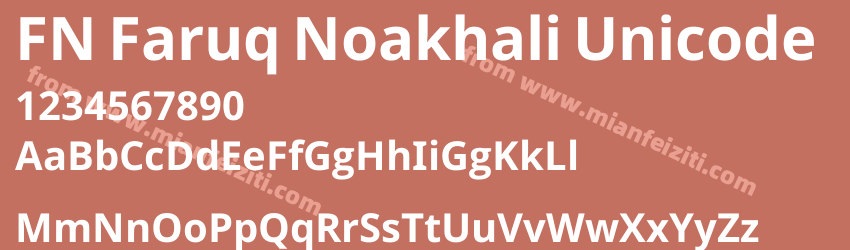FN Faruq Noakhali Unicode预览图1