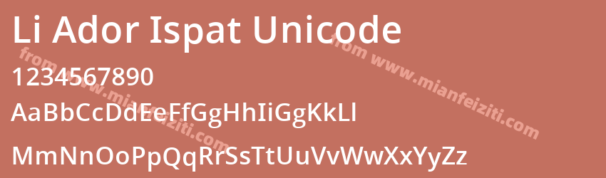 Li Ador Ispat Unicode预览图1
