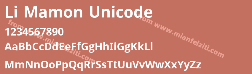 Li Mamon Unicode预览图1