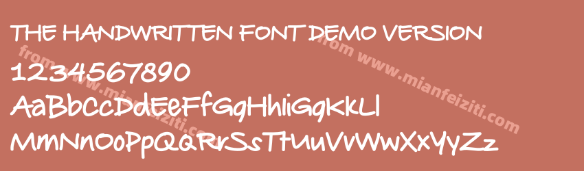 THE HANDWRITTEN FONT DEMO VERSION预览图1