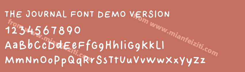 THE JOURNAL FONT DEMO VERSION预览图1