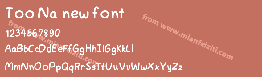 Too Na new font预览图1