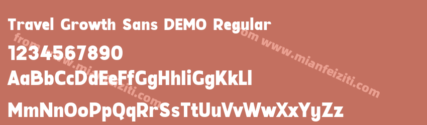 Travel Growth Sans DEMO Regular预览图1