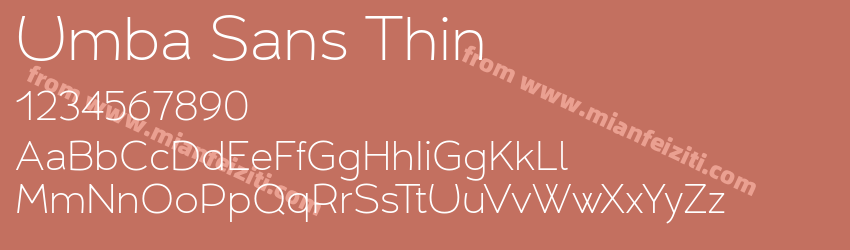Umba Sans Thin预览图1