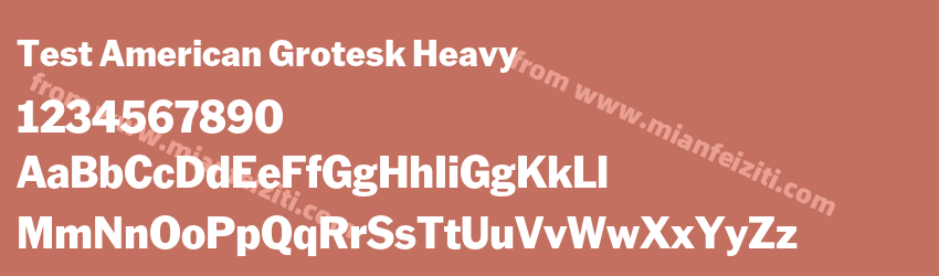 Test American Grotesk Heavy预览图1