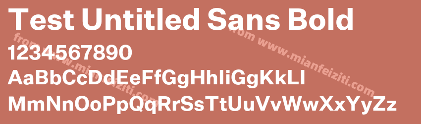 Test Untitled Sans Bold预览图1