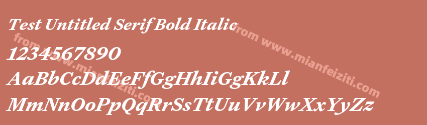Test Untitled Serif Bold Italic预览图1