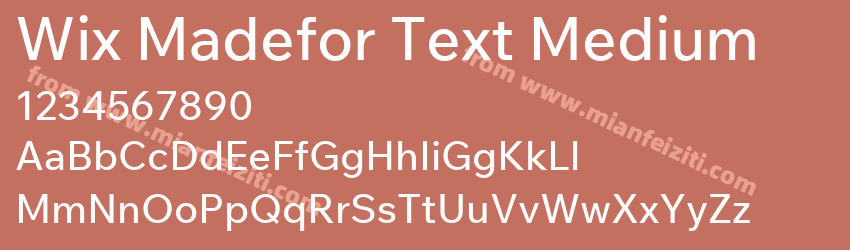Wix Madefor Text Medium预览图1