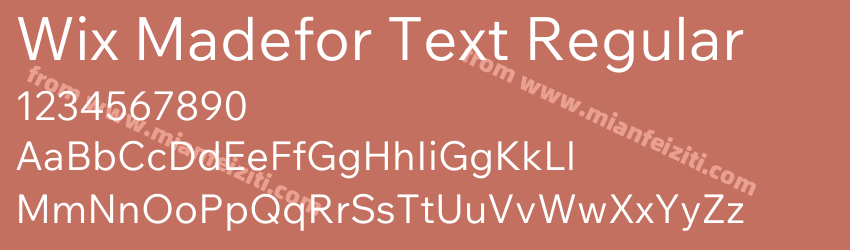 Wix Madefor Text Regular预览图1