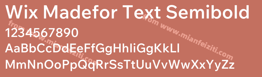 Wix Madefor Text Semibold预览图1
