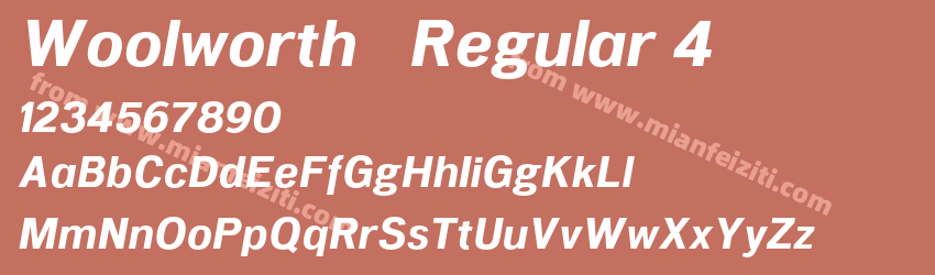 Woolworth   Regular 4预览图1