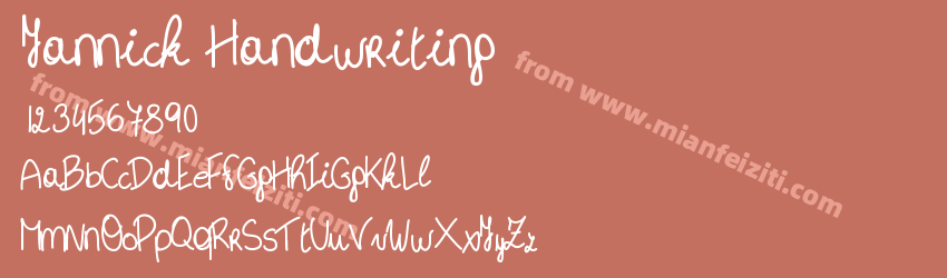 Yannick Handwriting预览图1