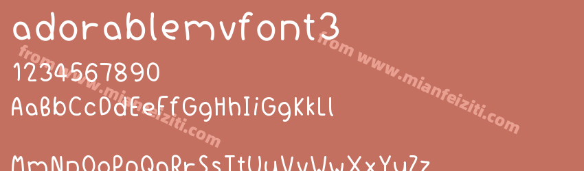 adorablemvfont3预览图1