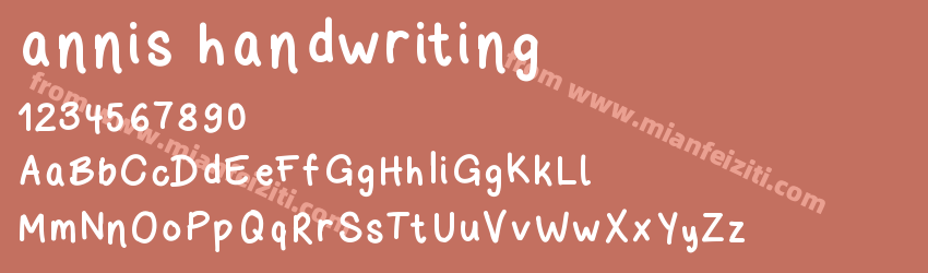 annis handwriting预览图1
