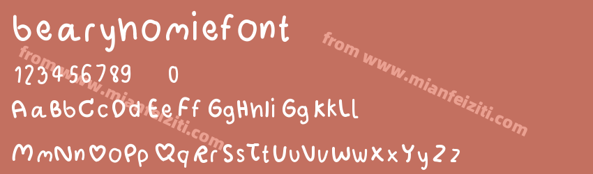 bearyhomiefont预览图1 bearyhomiefont预览图1