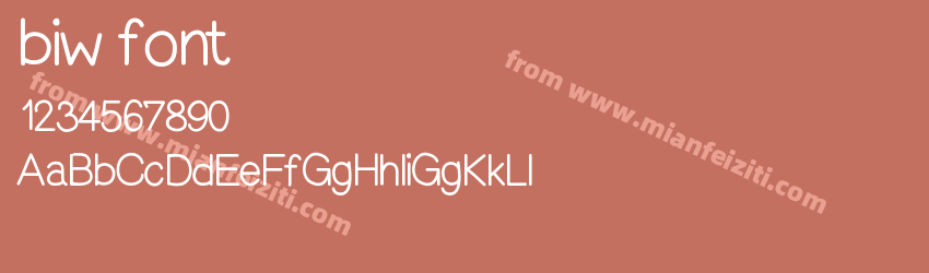 biw font预览图1