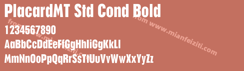 PlacardMT Std Cond Bold预览图1