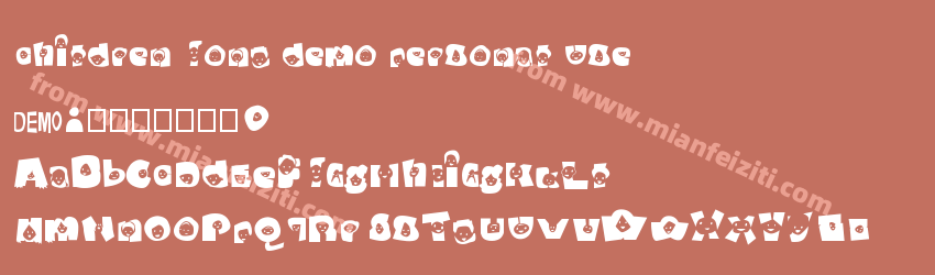 children font demo personal use预览图1