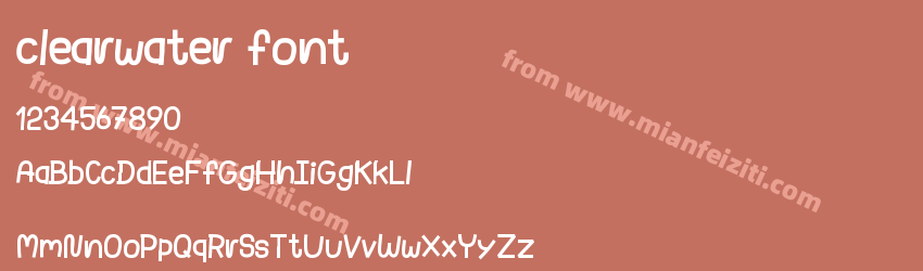 clearwater font预览图1
