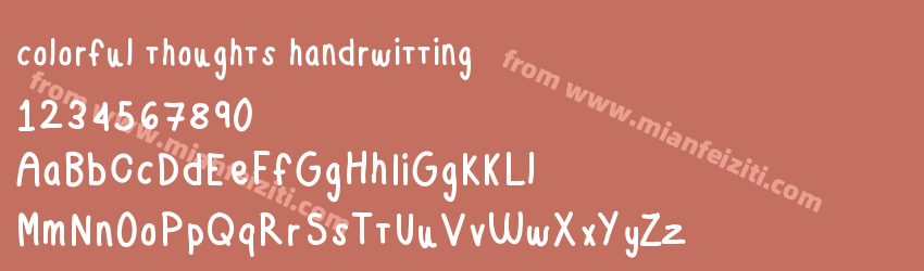 colorful thoughts handrwitting预览图1