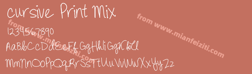 cursive Print Mix预览图1 cursive Print Mix预览图1