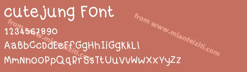 cutejung Font预览图1