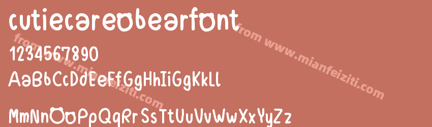 cutiecareobearfont预览图1