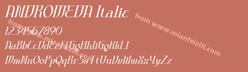 ANDROMEDA Italic预览图1
