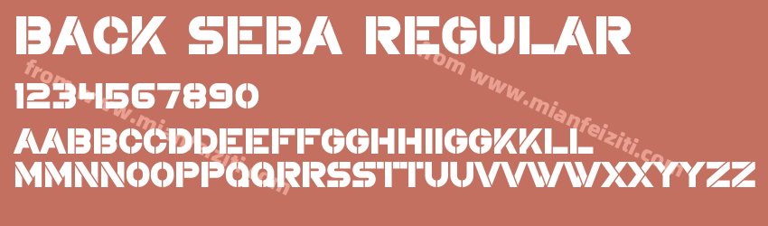 Back Seba Regular预览图1 Back Seba Regular预览图1