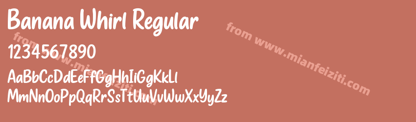 Banana Whirl Regular预览图1 Banana Whirl Regular预览图1