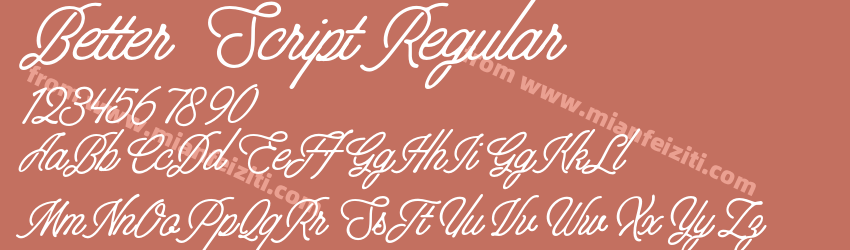 Better Script Regular预览图1
