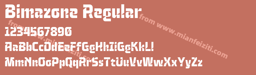 Bimazone Regular预览图1