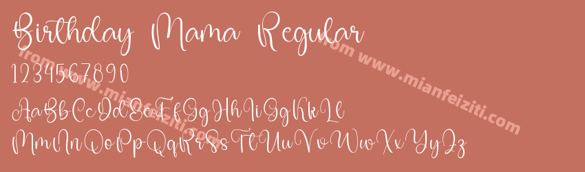Birthday Mama Regular预览图1