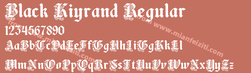 Black Kiyrand Regular预览图1