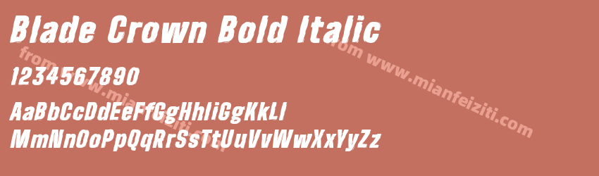 Blade Crown Bold Italic预览图1
