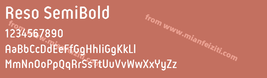 Reso SemiBold预览图1